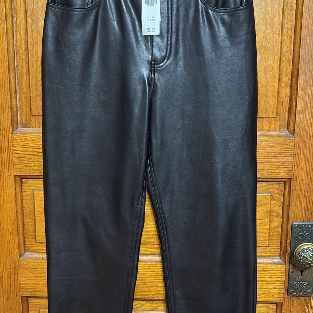 Black Leather A&F Jeans